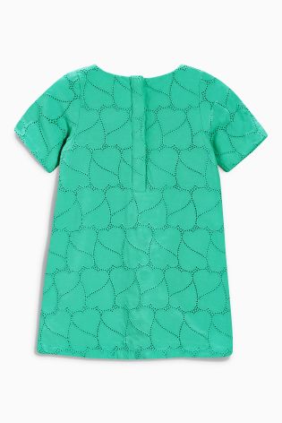 Jade Heart Broderie Dress (3mths-6yrs)